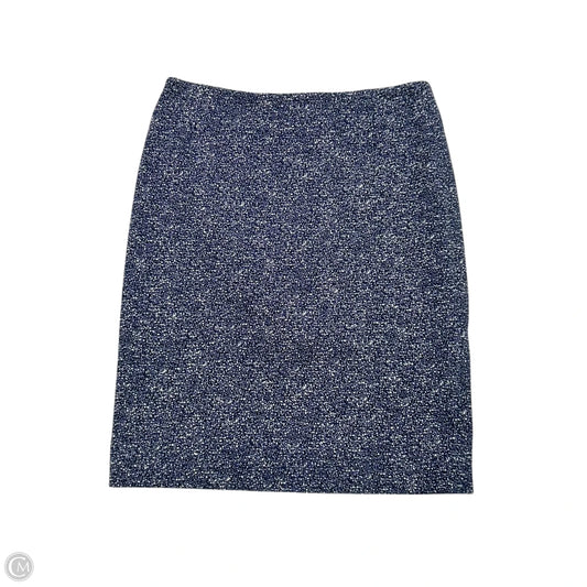 Skirt Mini & Short By Akris In Blue & White, Size: 2