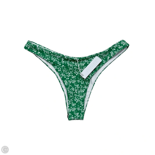 Swimsuit Bottom By Bright In Green & White, Size: M