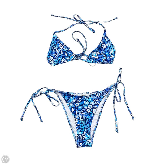 Swimsuit Top By Bright In Blue & White, Size: M