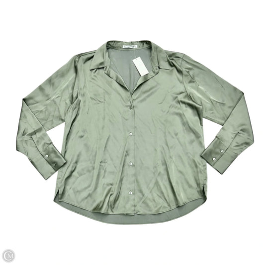 Top Long Sleeve By Abercrombie And Fitch In Green, Size: L