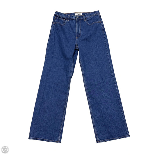 Jeans Straight By Abercrombie And Fitch In Blue Denim, Size: 10