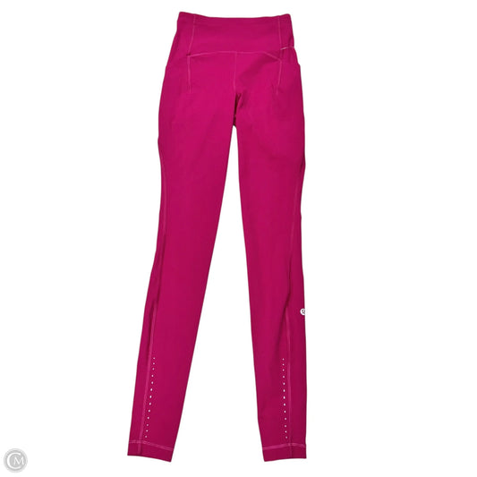 Athletic Leggings By Lululemon In Pink, Size: XSt