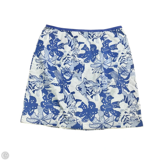 Skirt Designer By Lilly Pulitzer In Blue & White, Size: 12