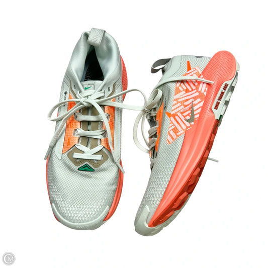 Shoes Athletic By Nike In Grey & Orange, Size: 7