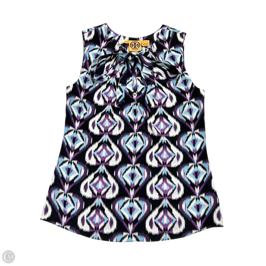 Top Sleeveless Designer By Tory Burch In Blue & Purple, Size: Xs