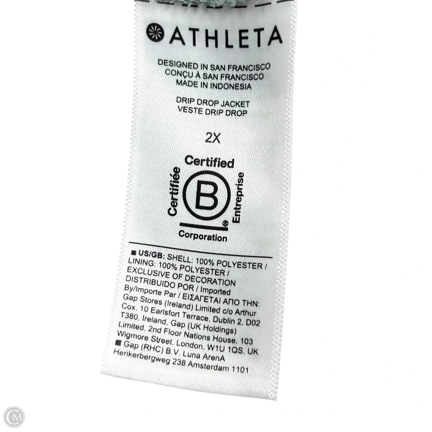 Athletic Jacket By Athleta In Blue, Size: 2x