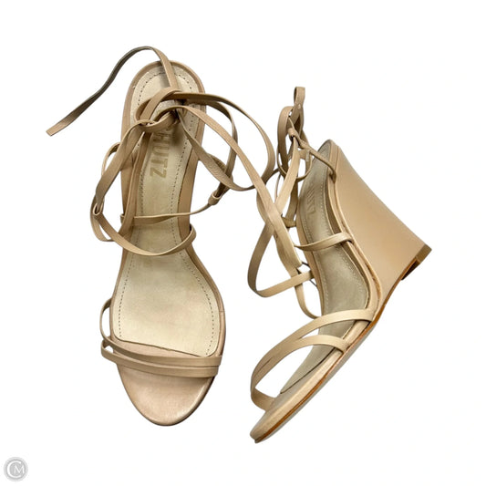 Sandals Heels Wedge By Schutz In Tan, Size: 7