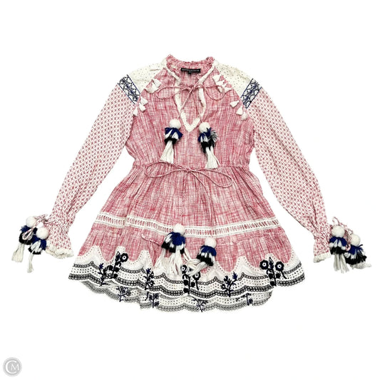 Dress Casual Short By Hemant & Nandita In Red & White, Size: Xs