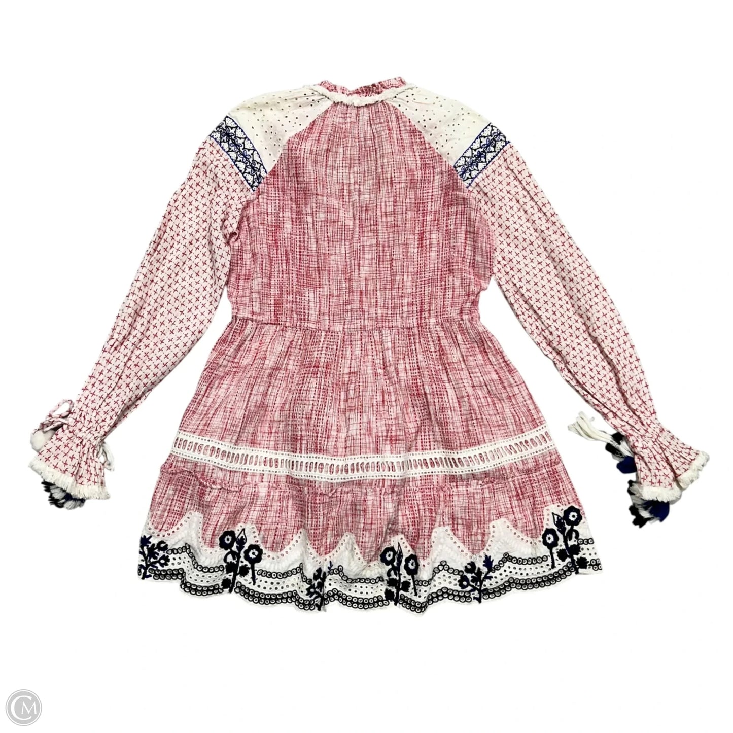 Dress Casual Short By Hemant & Nandita In Red & White, Size: Xs