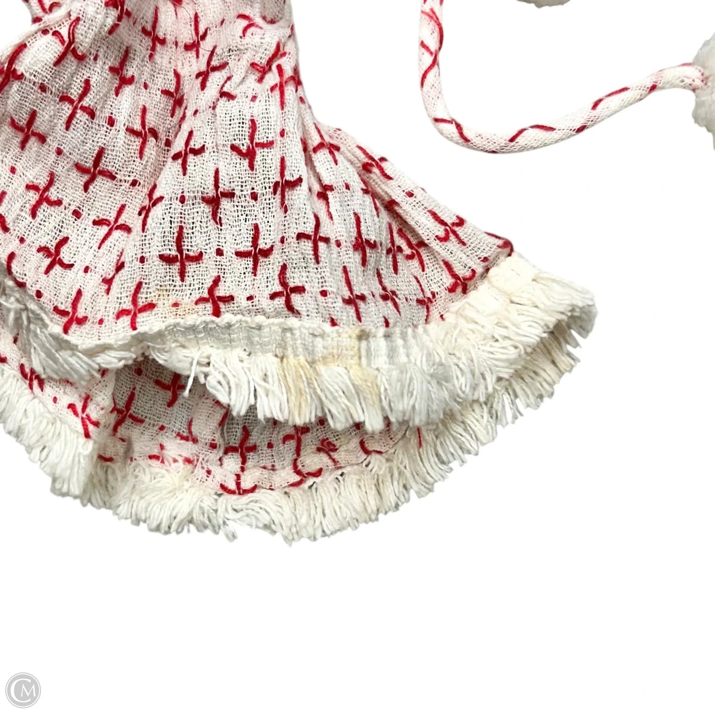 Dress Casual Short By Hemant & Nandita In Red & White, Size: Xs