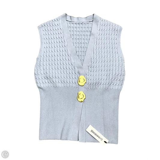 Sweater Sleeveless By Commense In Blue, Size: Xs
