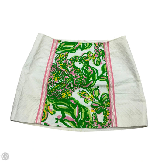 Skirt Designer By Lilly Pulitzer In Green & White, Size: 4