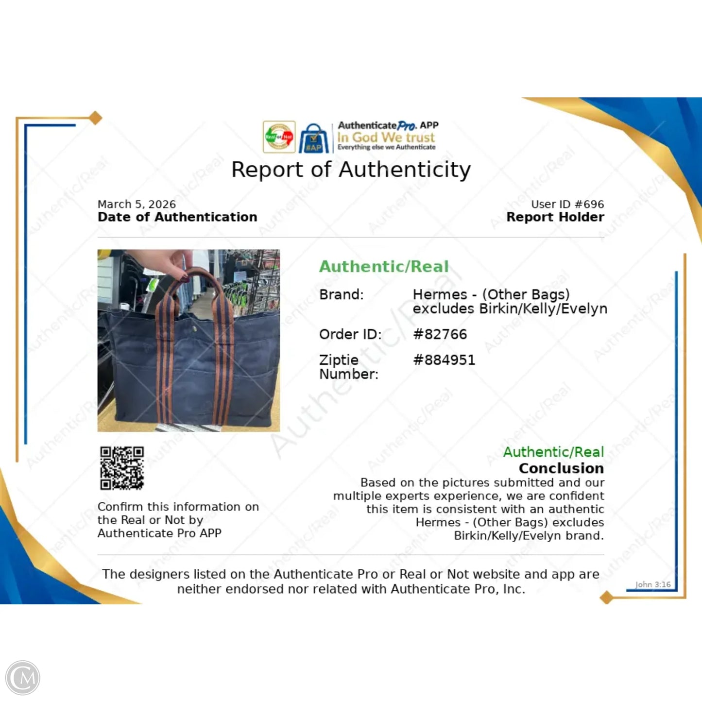 Tote Luxury Designer By Hermes, Size: Medium