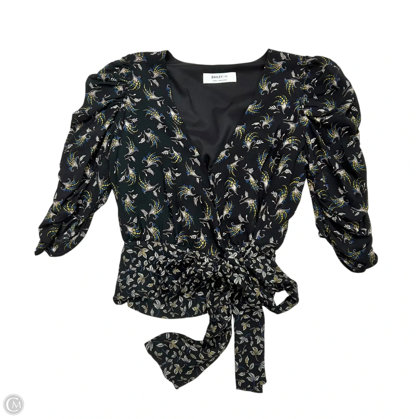 Blouse Short Sleeve By Bailey 44 In Black & White, Size: Xs