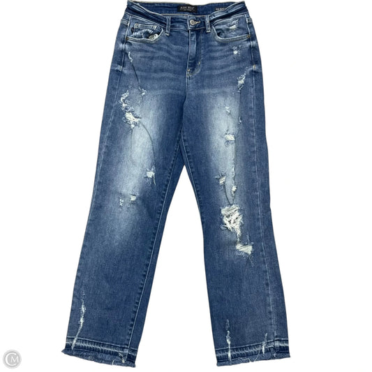 Jeans Straight By Judy Blue In Blue Denim, Size: 0