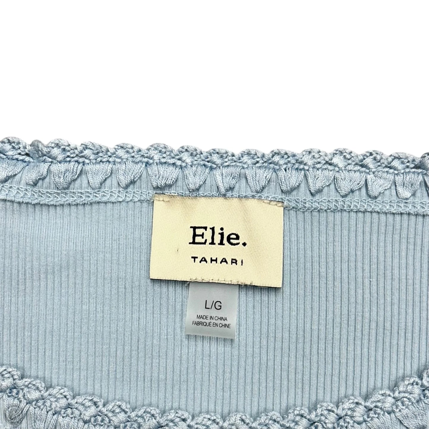 Top Short Sleeve By Elie Tahari In Blue, Size: L