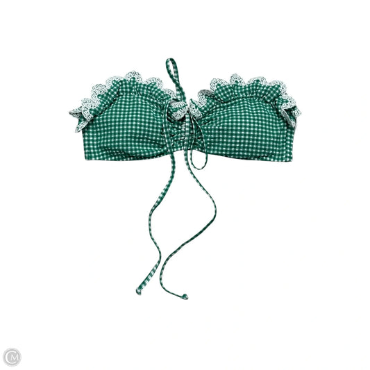 Swimsuit Top By J. Crew In Green & White, Size: L