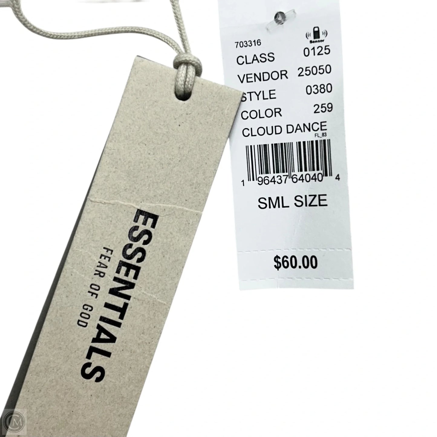 Top Long Sleeve By Essentials Fear Of God In Cream, Size: S