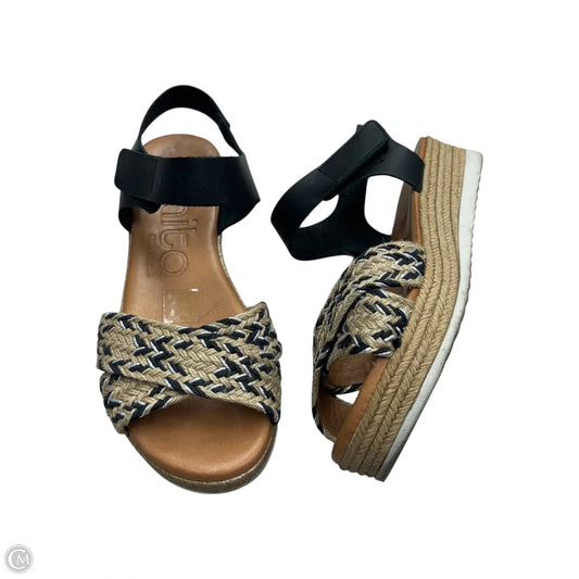Sandals Flats By Lunita In Brown & Cream, Size: 5.5