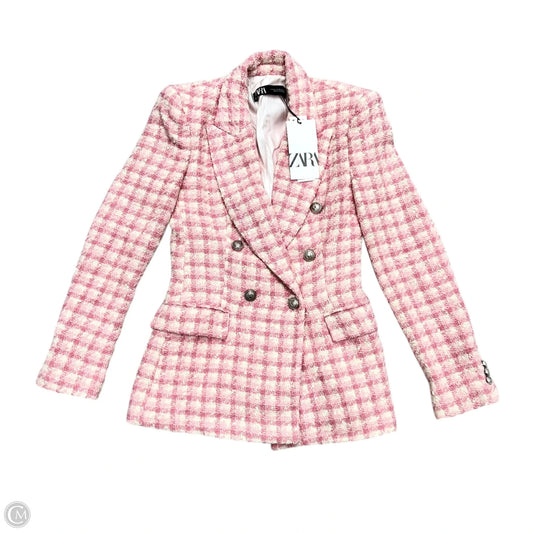 Blazer By Zara In Pink & White, Size: Xs