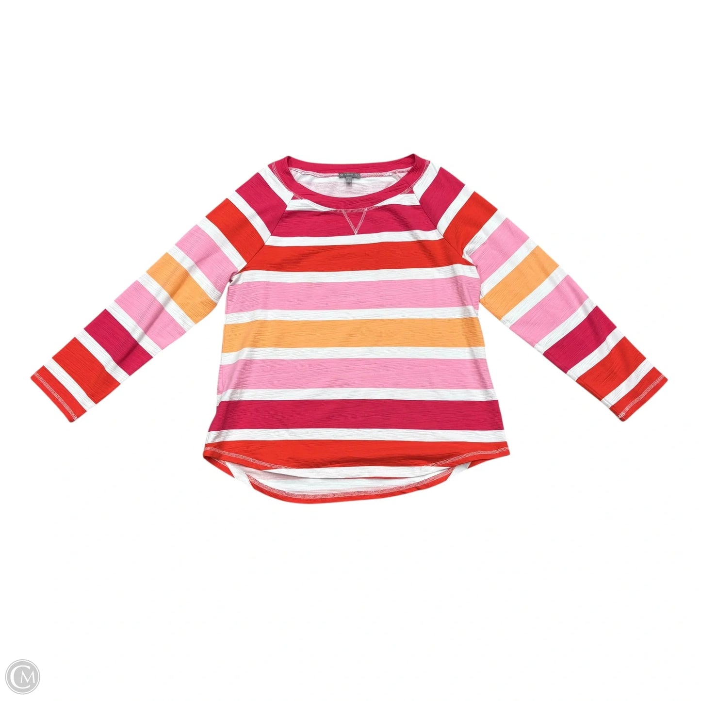 Top Long Sleeve By Talbots In Striped Pattern, Size: L
