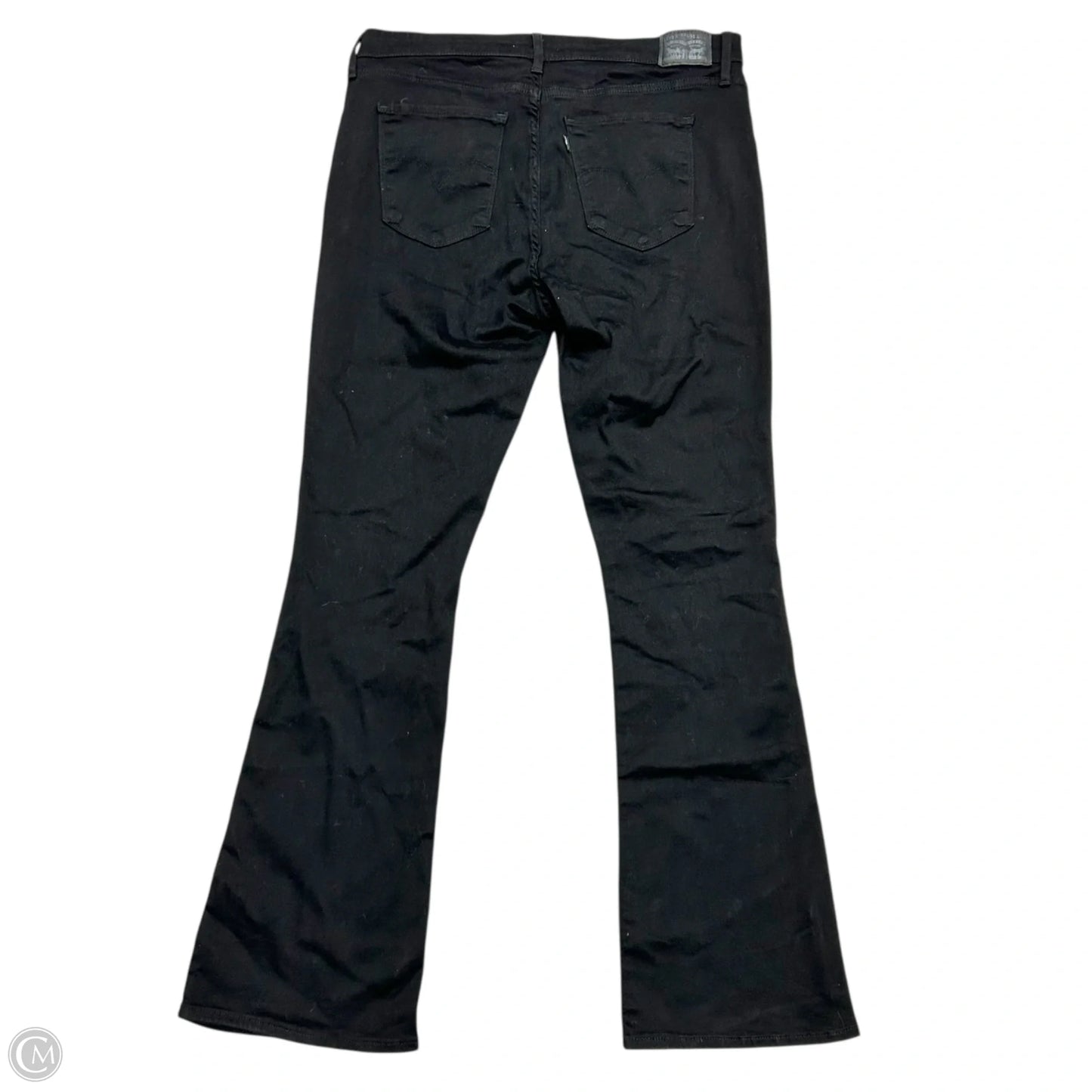 Jeans Boot Cut By Levis In Black Denim, Size: 18