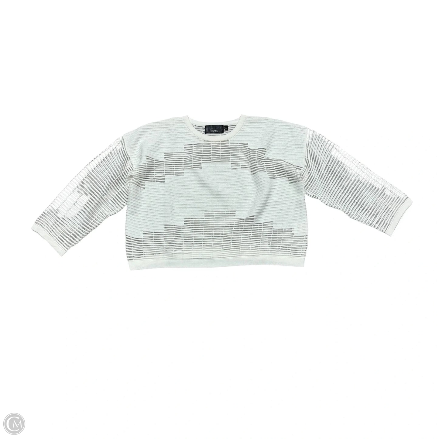 Top 3/4 Sleeve By P Luca In White, Size: Xl