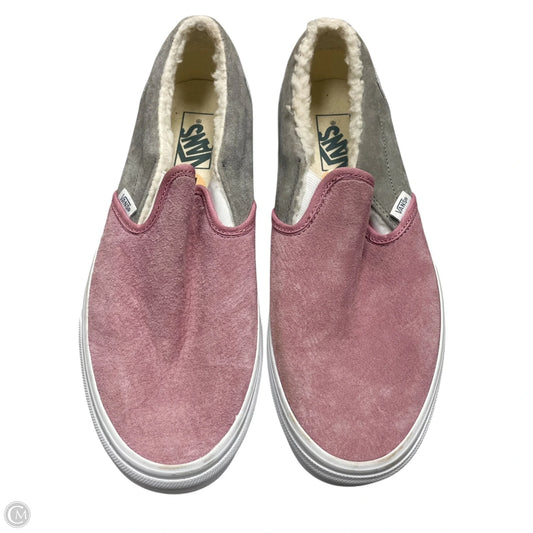 Shoes Sneakers By Vans In Grey & Pink, Size: 11