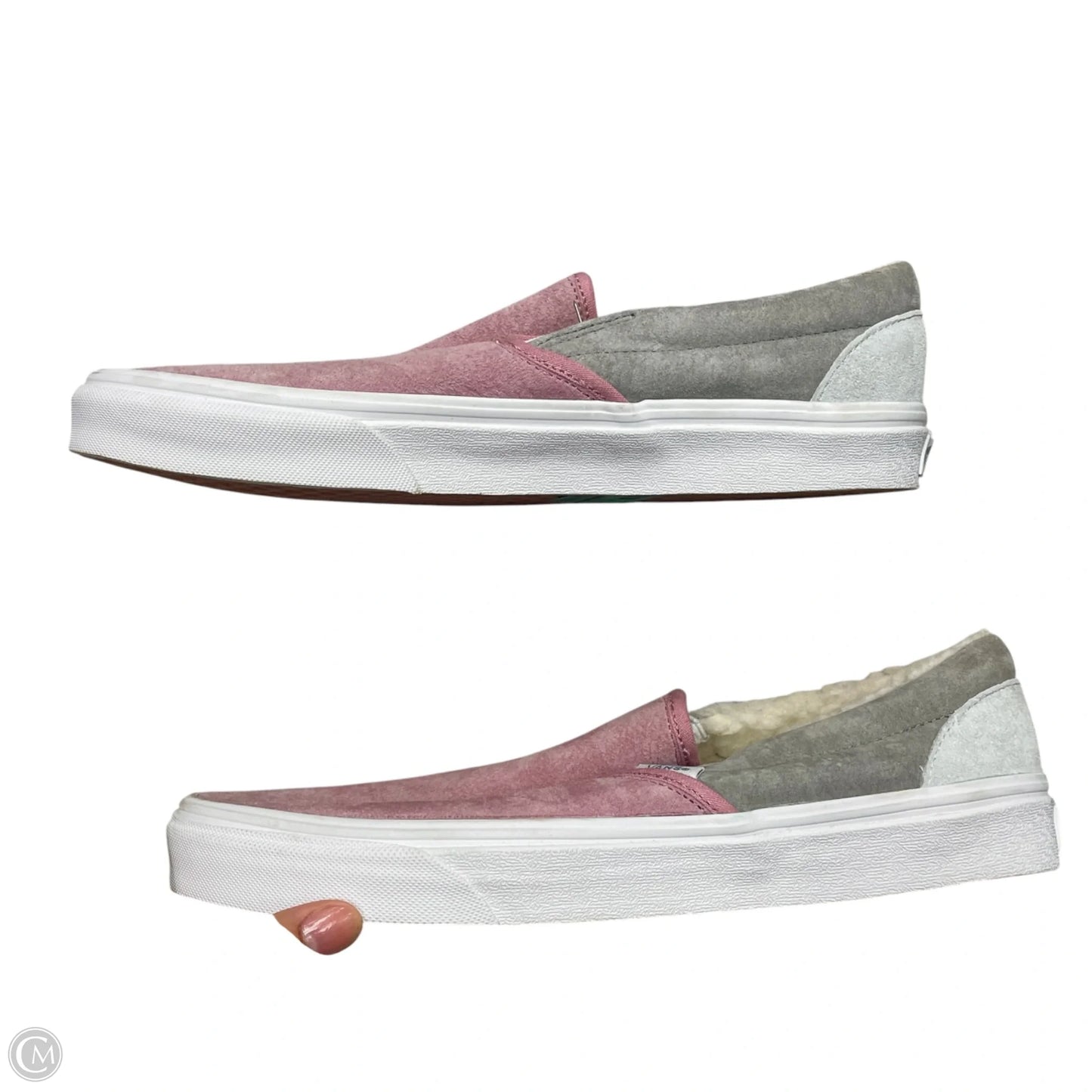 Shoes Sneakers By Vans In Grey & Pink, Size: 11