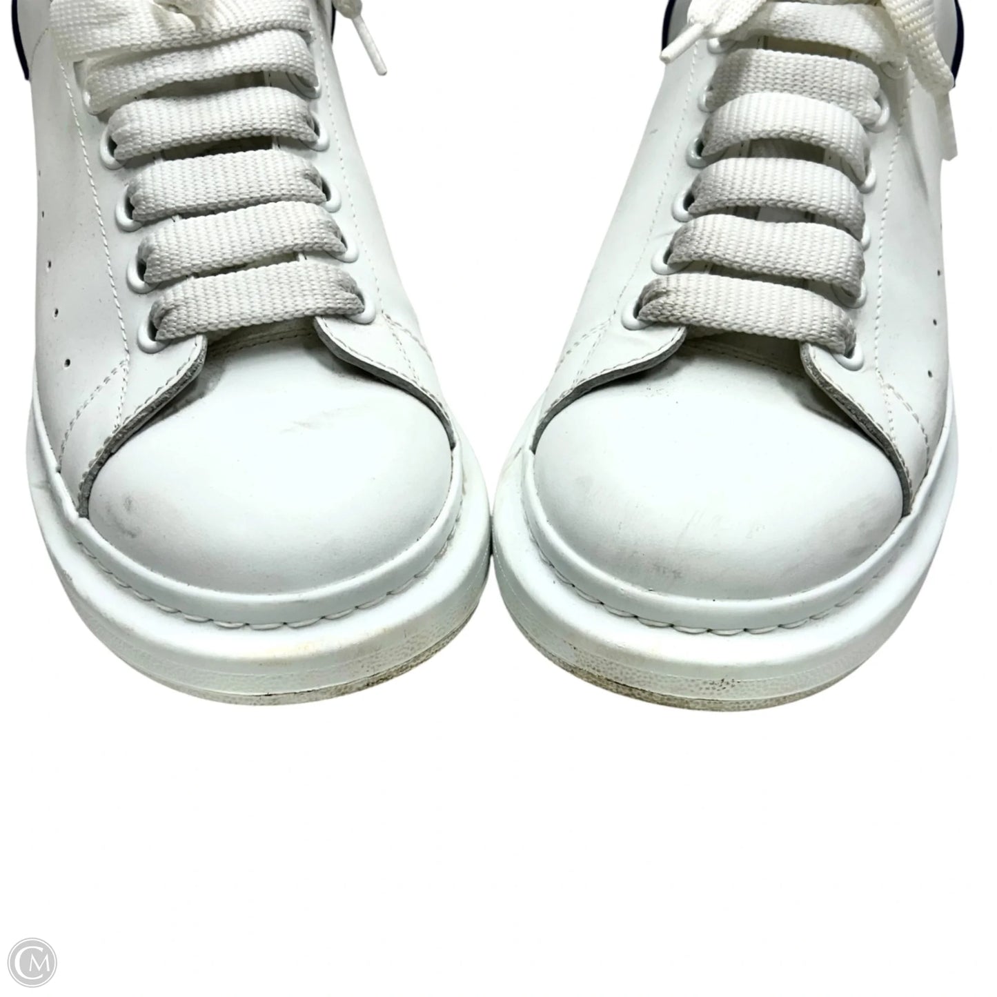 Shoes Luxury Designer By Alexander Mcqueen In Blue & White, Size: 9.5
