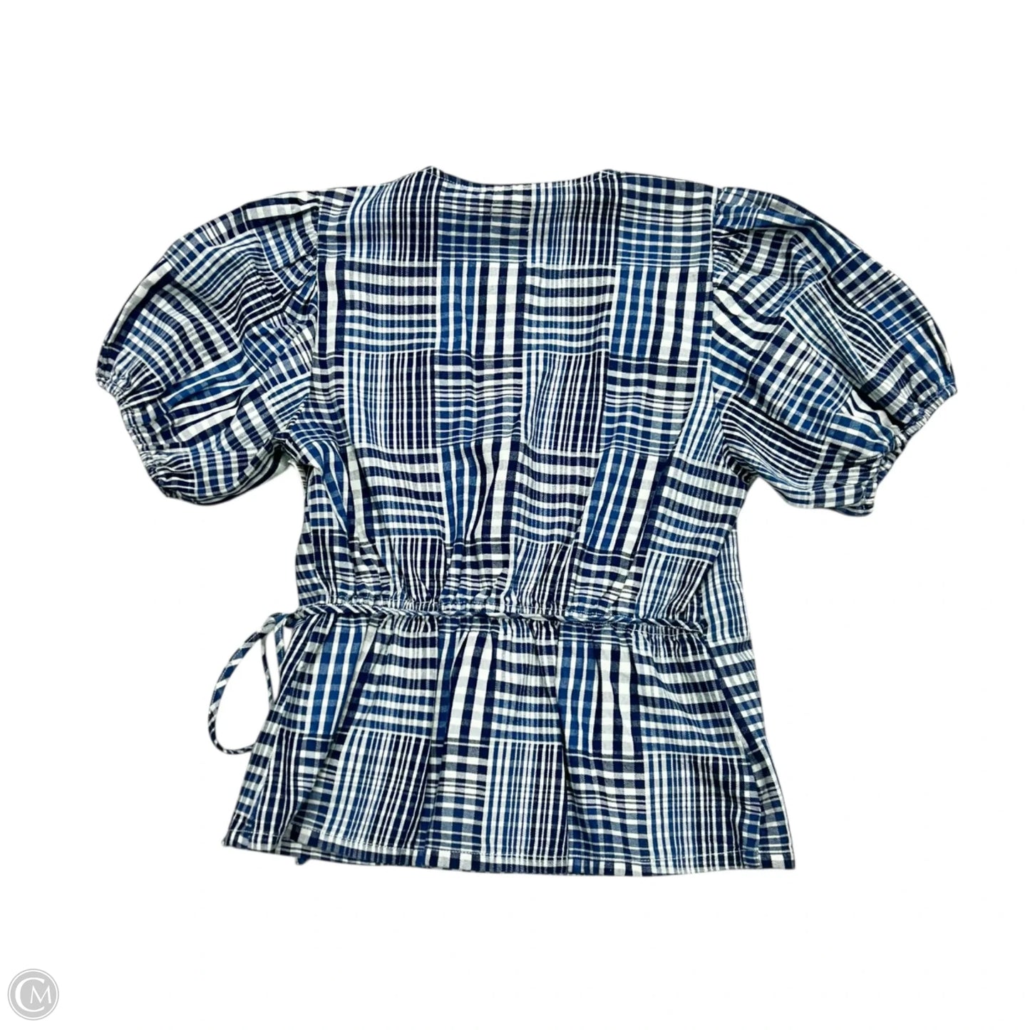 Top Short Sleeve By J. Crew In Blue & White, Size: S