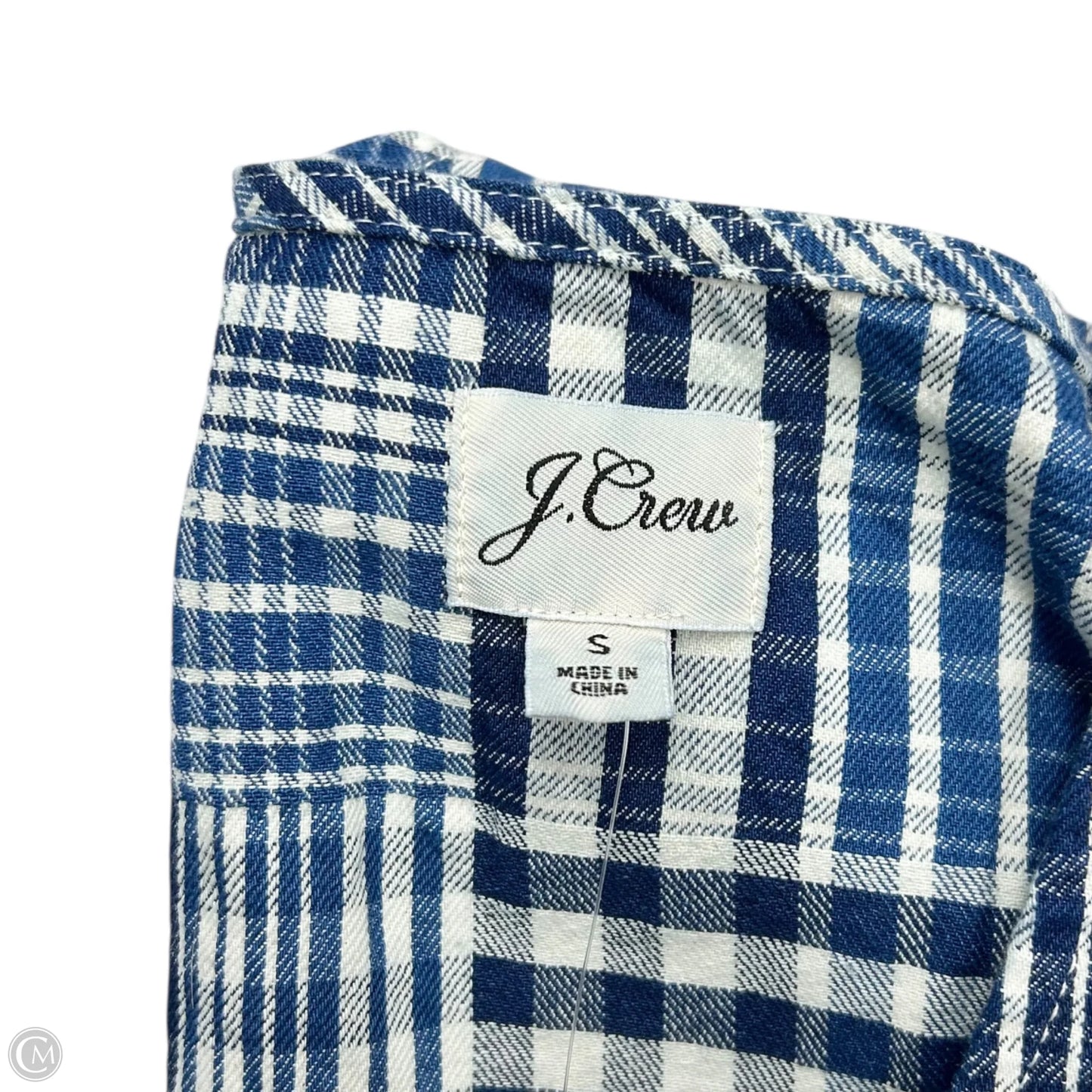 Top Short Sleeve By J. Crew In Blue & White, Size: S
