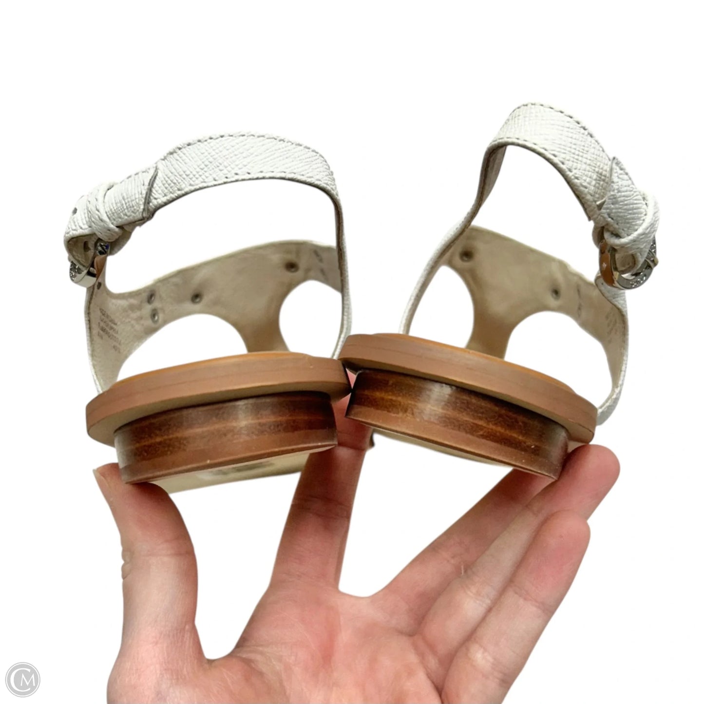 Sandals Flats By Michael By Michael Kors In Brown & White, Size: 6.5
