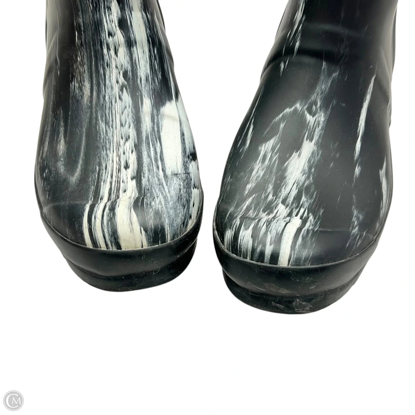 Boots Rain By Hunter In Black & White, Size: 7