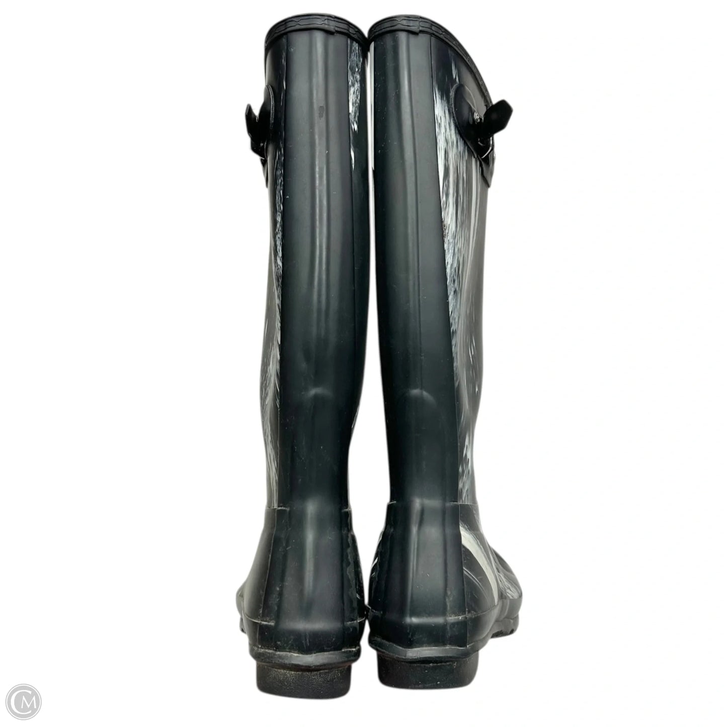 Boots Rain By Hunter In Black & White, Size: 7