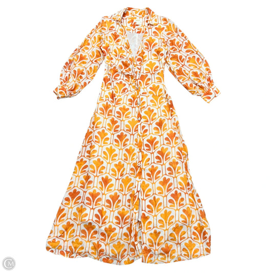 Dress Casual Maxi By Maeve In Orange & White, Size: Xs