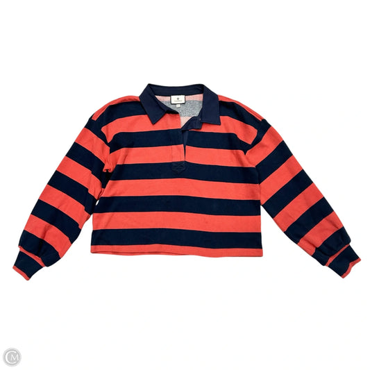 Top Long Sleeve By Tuckernuck In Blue & Red, Size: S