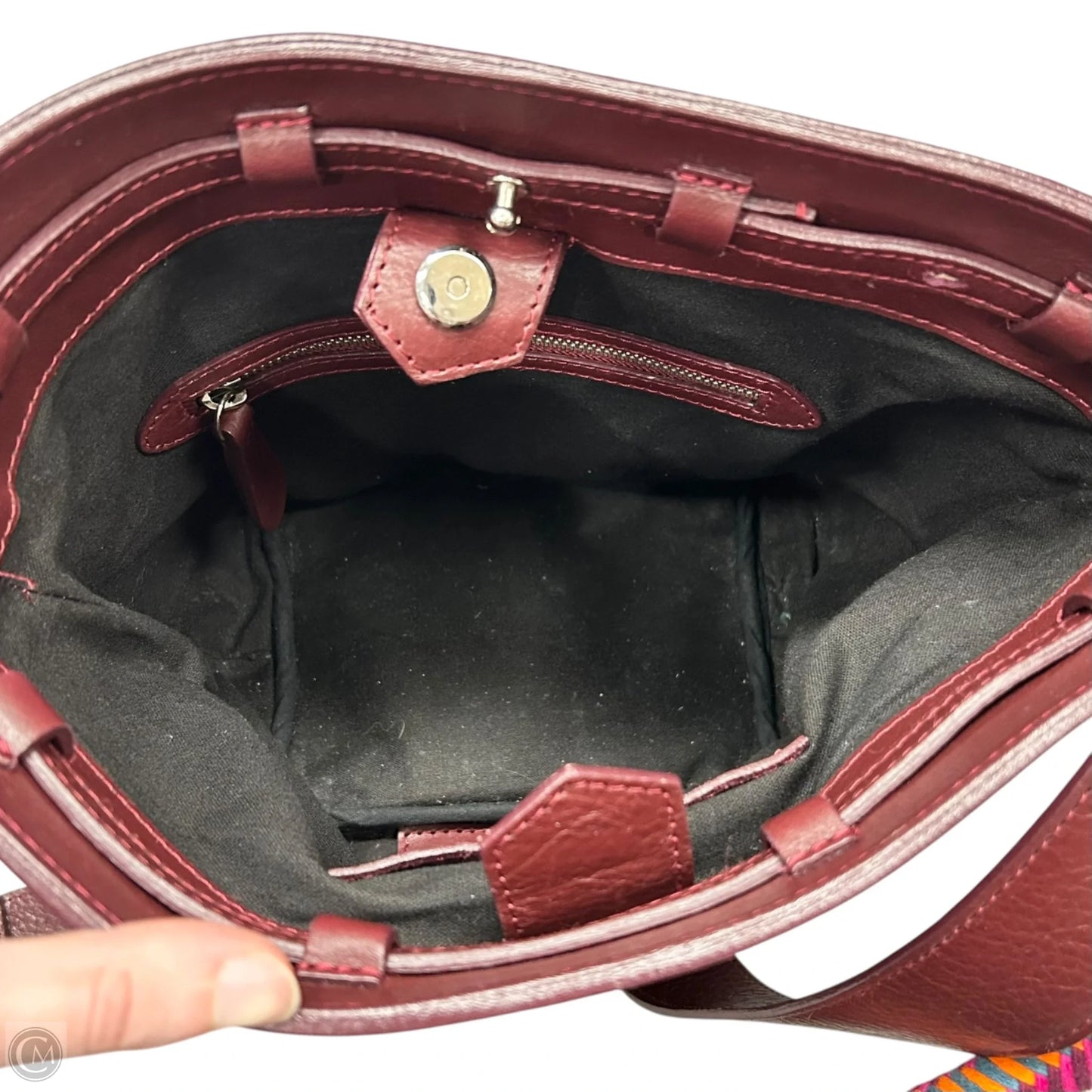 Handbag Leather By Mecha Mendez, Size: Medium