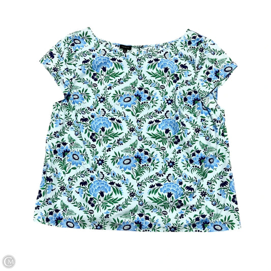 Top Short Sleeve By Talbots In Blue & Green, Size: Xl