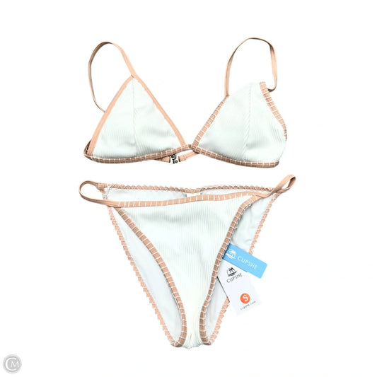 Swimsuit 2pc By Cupshe In Pink & White, Size: S