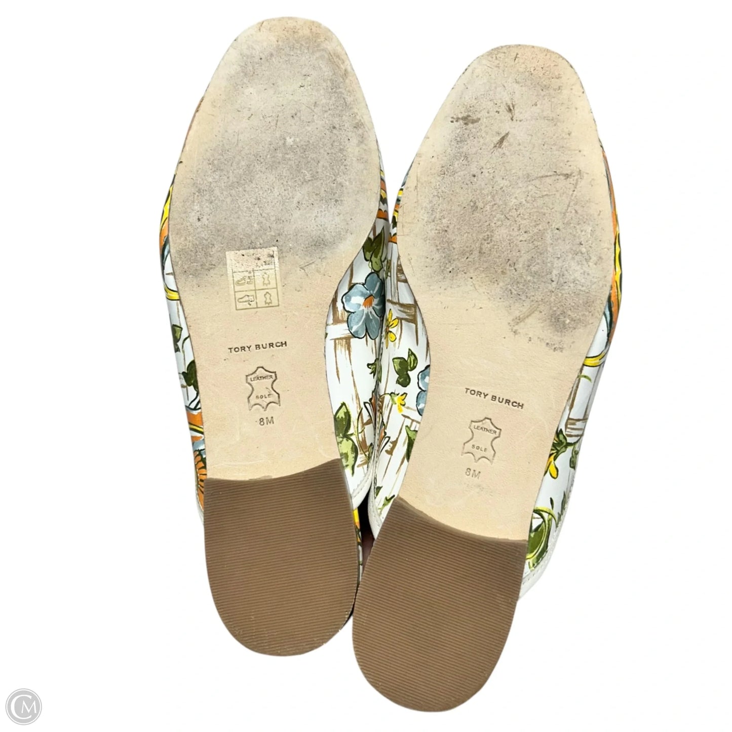 Shoes Designer By Tory Burch In Green & White, Size: 8