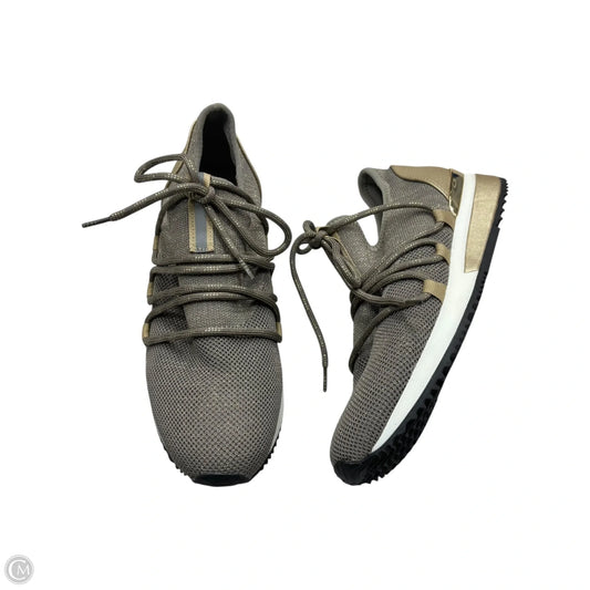 Shoes Athletic By J Slides In Gold & Grey, Size: 8