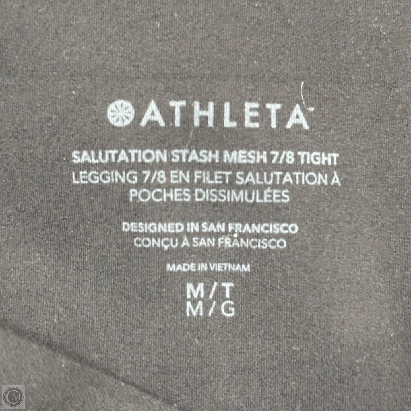 Athletic Leggings By Athleta In Black, Size: M