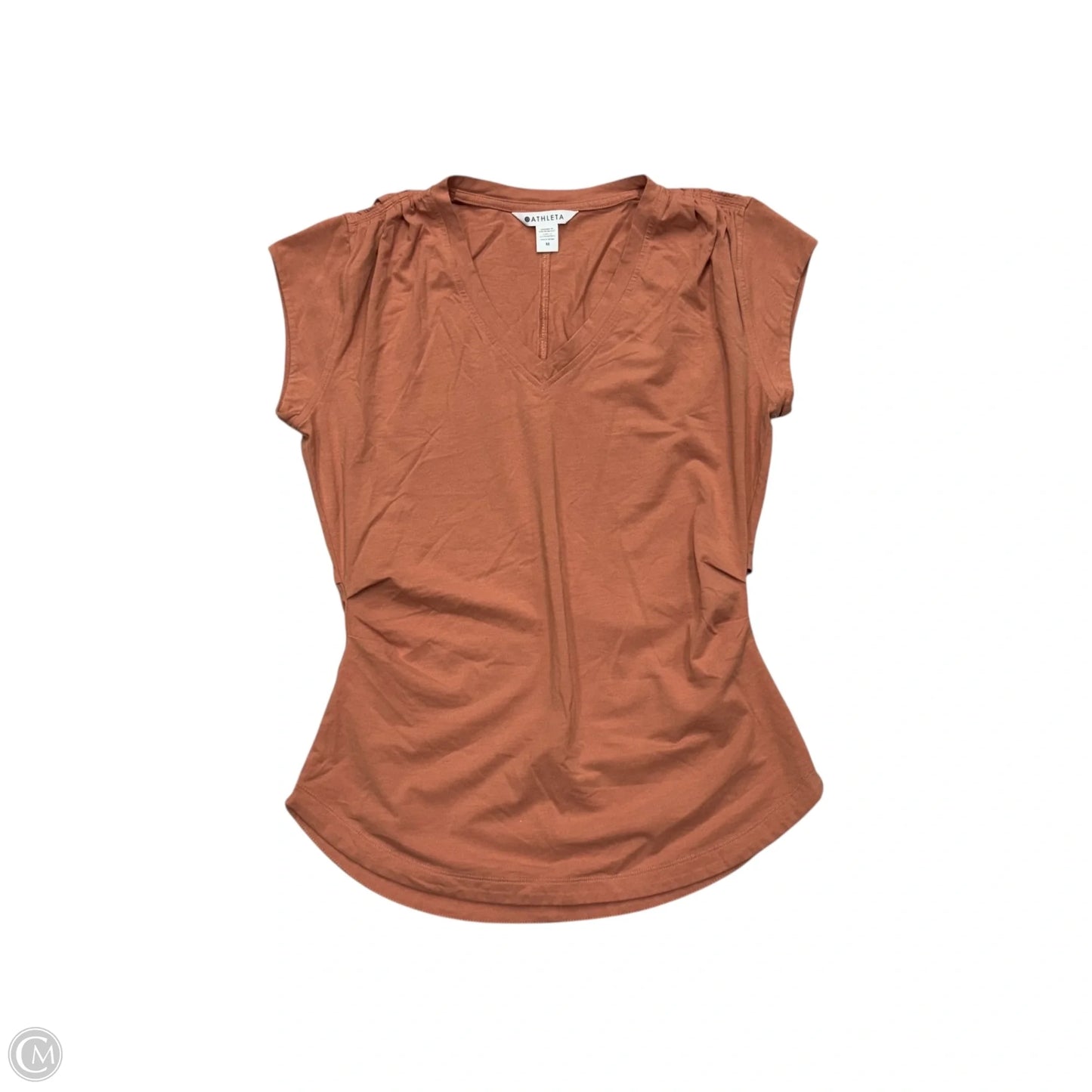 Athletic Top Short Sleeve By Athleta In Orange, Size: M