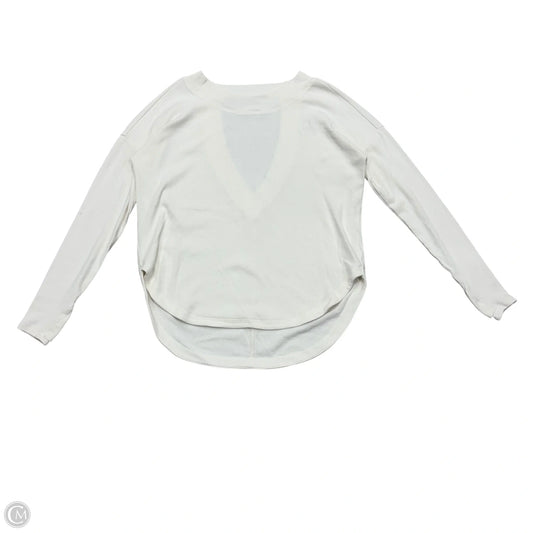 Top Long Sleeve By Athleta In Ivory, Size: S