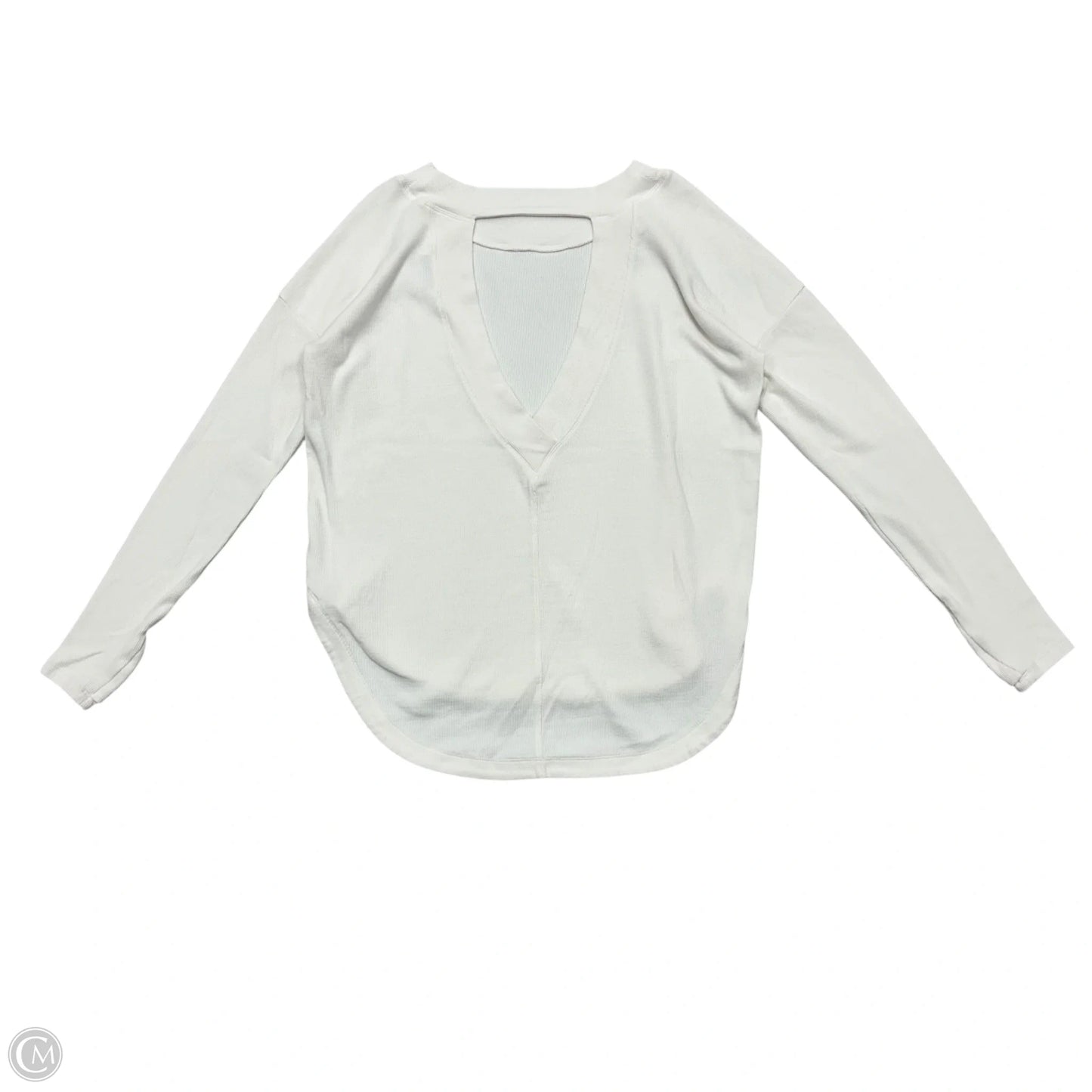 Top Long Sleeve By Athleta In Ivory, Size: S