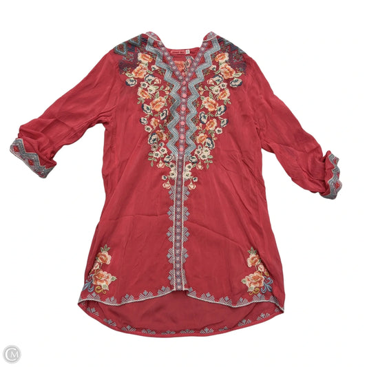 Dress Casual Short By Johnny Was In Red, Size: M