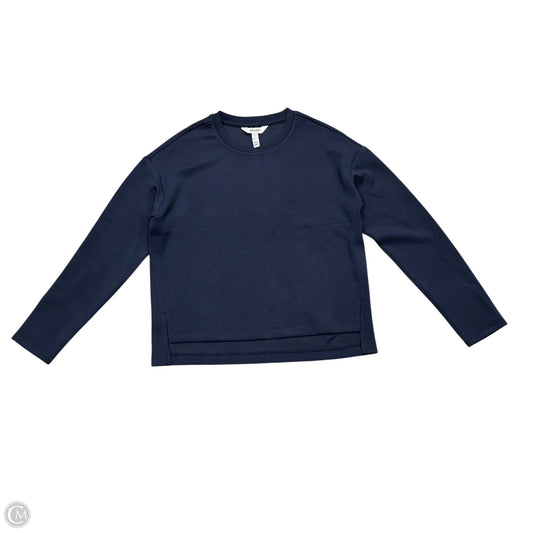 Athletic Top Long Sleeve Collar By Spanx In Blue, Size: S