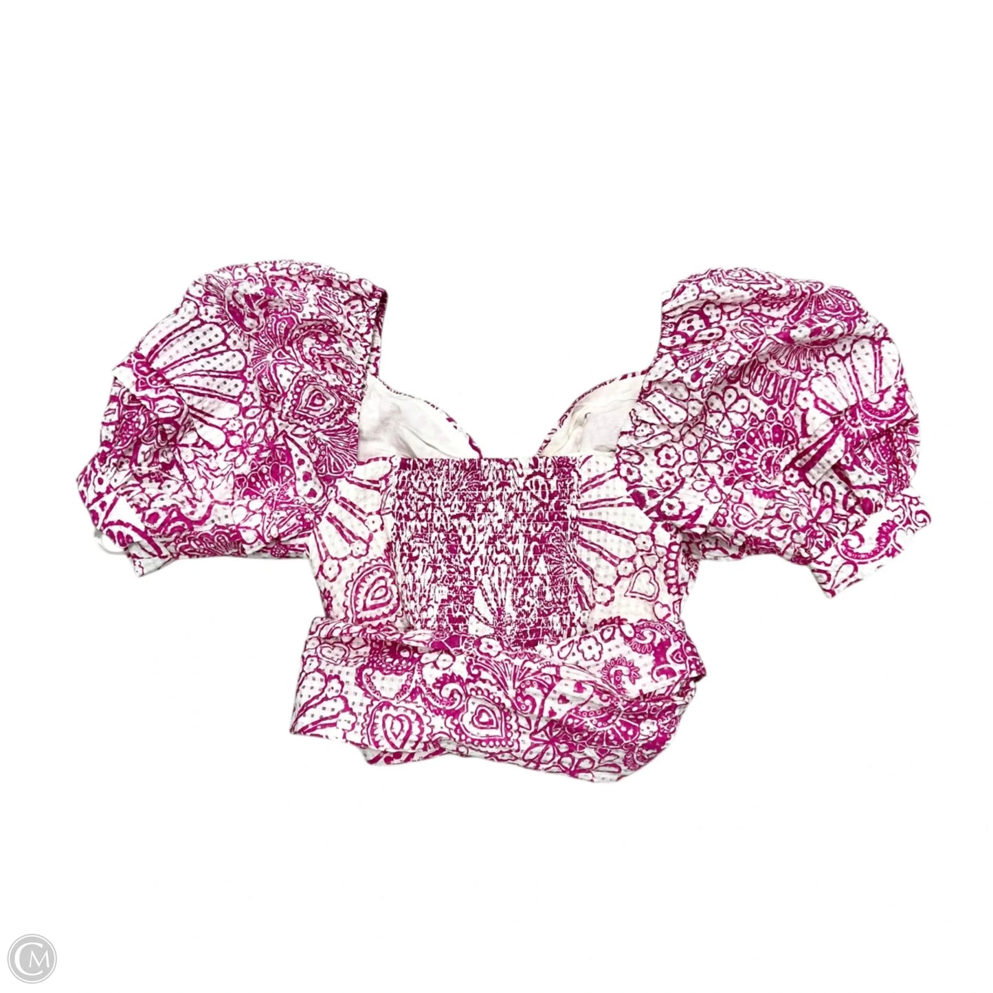 Top Short Sleeve By Maeve In Purple & White, Size: Xs