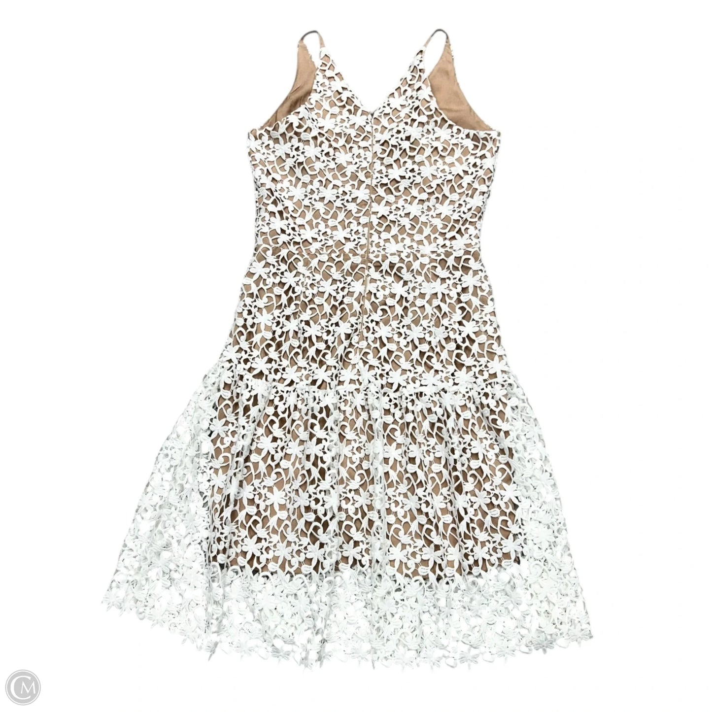 Dress Party Midi By Dress The Population In Tan & White, Size: L